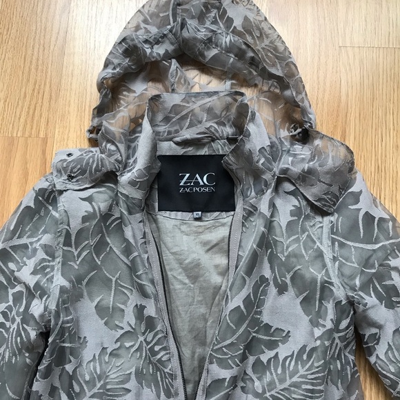 Zac Posen Kelly Hooded Parka Trench Coat Size XS - Picture 4 of 8